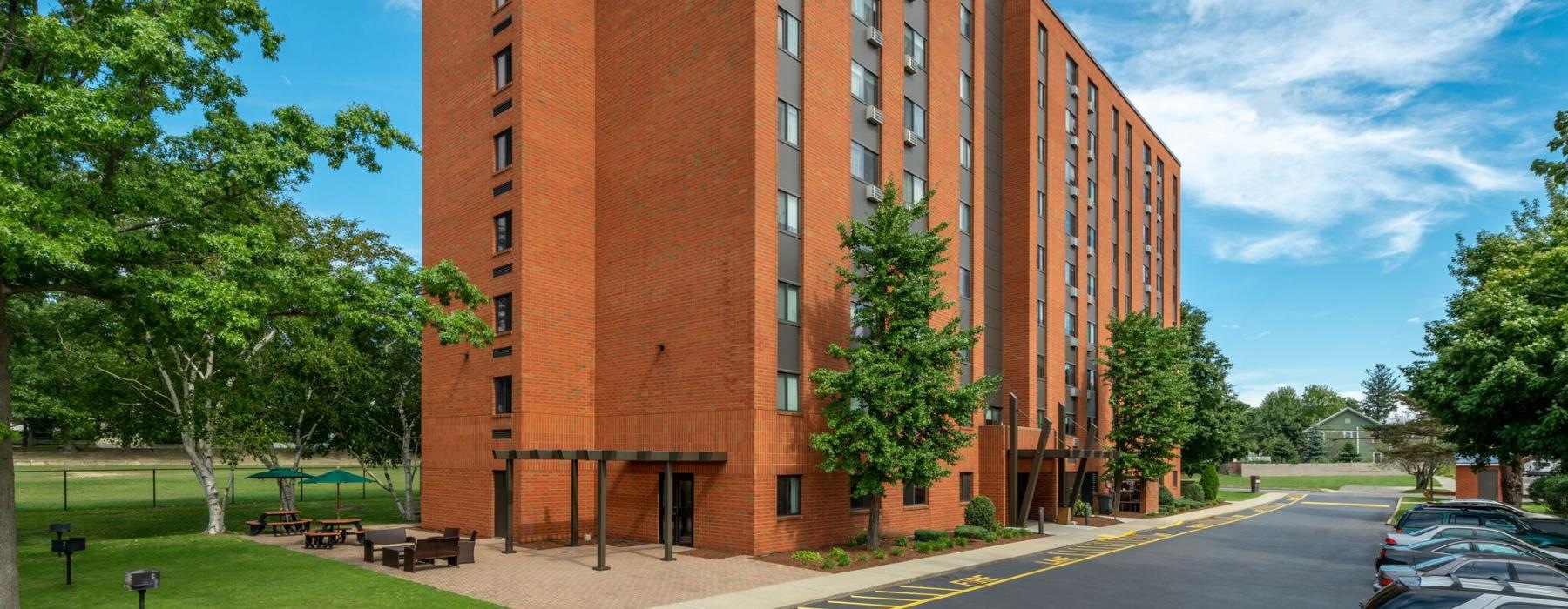 a large brick building